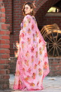 Organza Saree Carnation Pink Organza Saree saree online