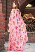 Organza Saree Carnation Pink Organza Saree saree online