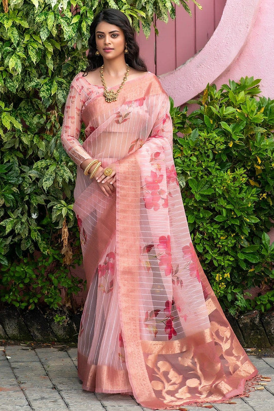 organza silk saree
