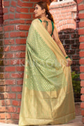 Organza Saree Chartreuse Green Organza Saree saree online