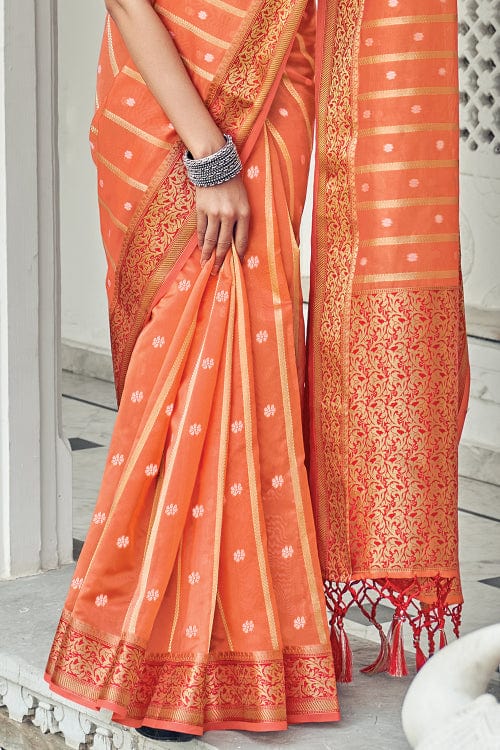 organza saree design