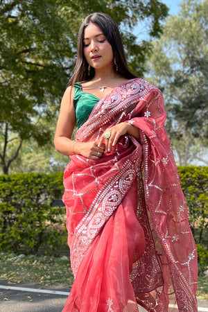 organza saree