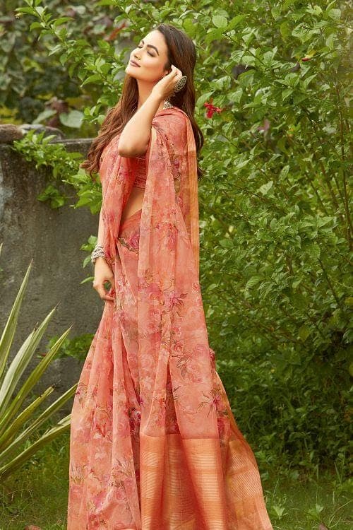 organza saree for wedding 