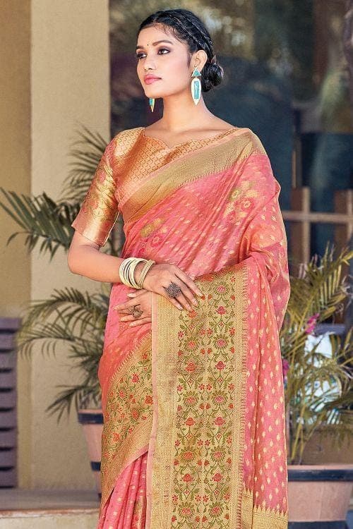 organza saree design