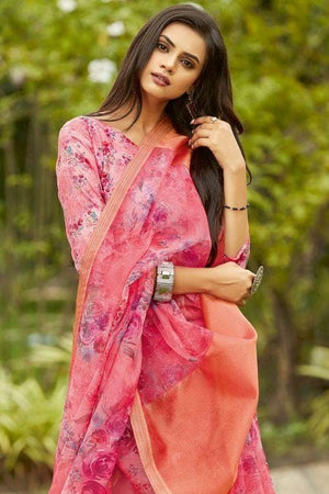 best organza saree online 