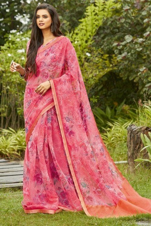 organza saree online 