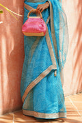 designer organza saree