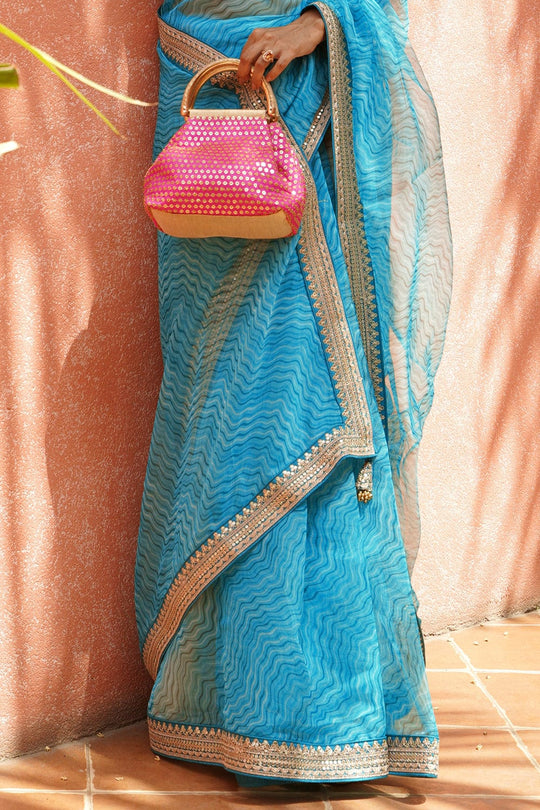 designer organza saree