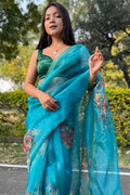 organza saree