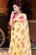 Organza Saree Daisy Yellow Organza Saree saree online