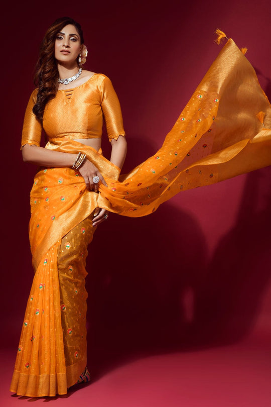 organza saree