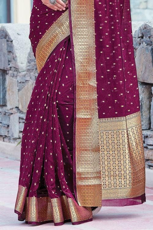 organza saree with embroidery