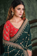 organza saree blouse design