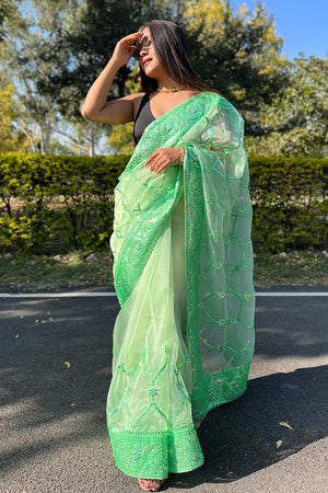 organza saree