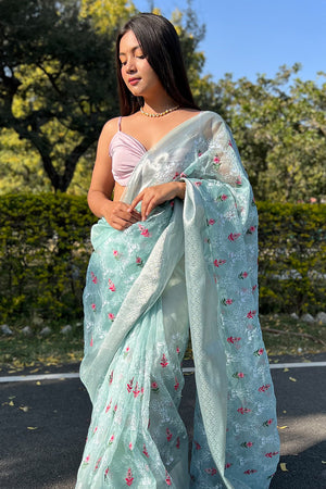 organza saree