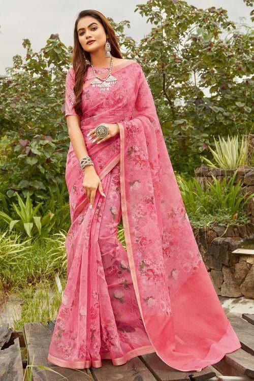 organza saree online 