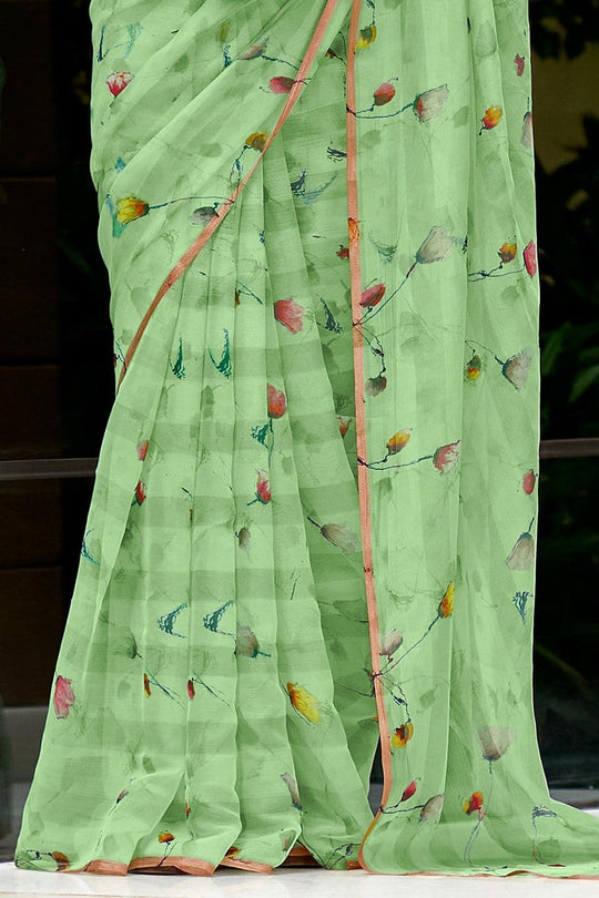 organza saree design