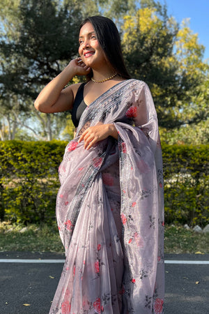 organza saree