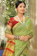 organza saree blouse design