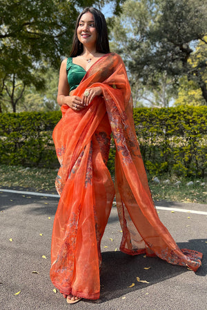 organza saree