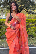 organza saree