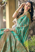 Organza Saree Iris Blue Organza Saree saree online