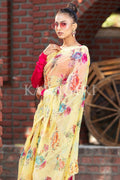 Organza Saree Iris Yellow Organza Saree saree online