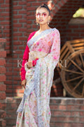 Organza Saree Lace Grey Organza Saree saree online