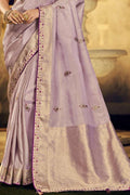 Organza Saree Lavender Purple Organza Saree saree online