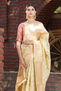 Organza Saree Lemon Yellow Organza Saree saree online