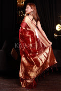 organza saree with zari border