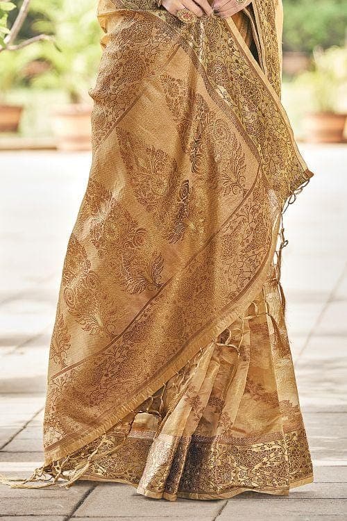 organza saree blouse design