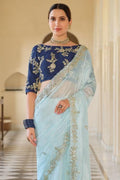 organza silk saree with images