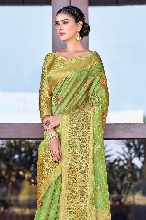 organza saree design