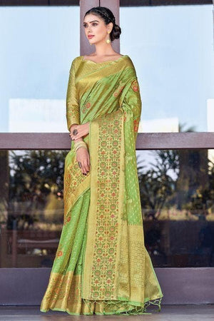 Light Green Organza Saree