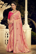 Organza Saree Light Pink Organza Saree saree online