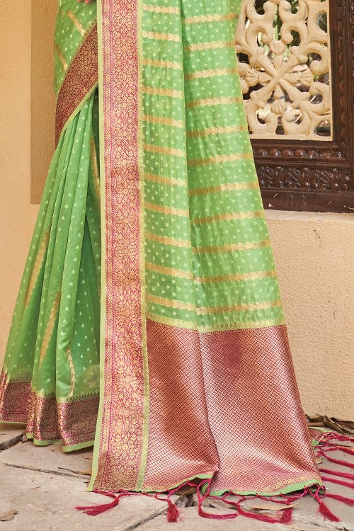 organza silk saree