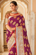 organza silk saree