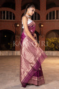 Organza Saree Magenta Purple Organza Saree saree online