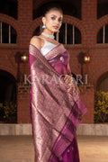 Organza Saree Magenta Purple Organza Saree saree online