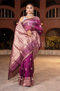 Organza Saree Magenta Purple Organza Saree saree online
