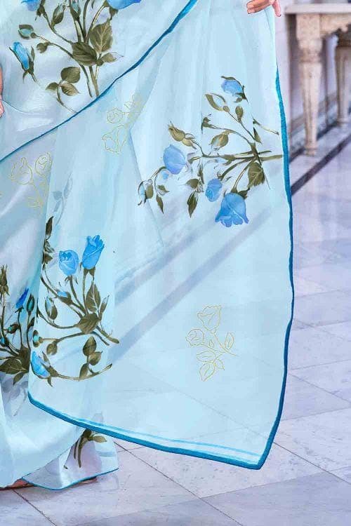 Maya Blue Organza Saree