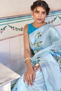Maya Blue Organza Saree