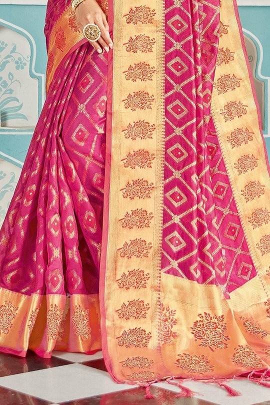organza silk saree