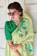 Mint Green Organza Saree