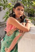 Mint Green Organza Saree