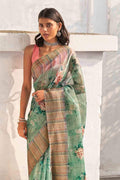 Mint Green Organza Saree
