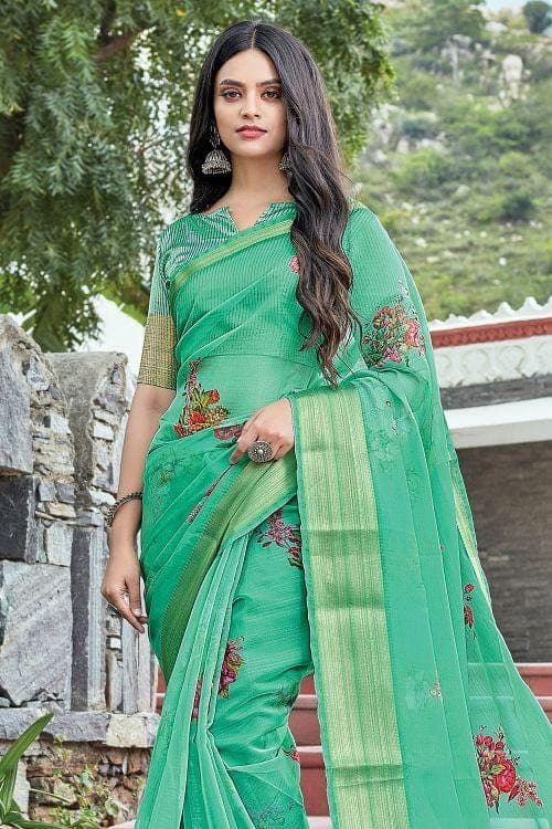 organza silk saree