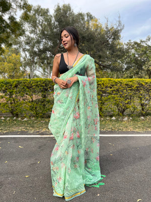 organza saree