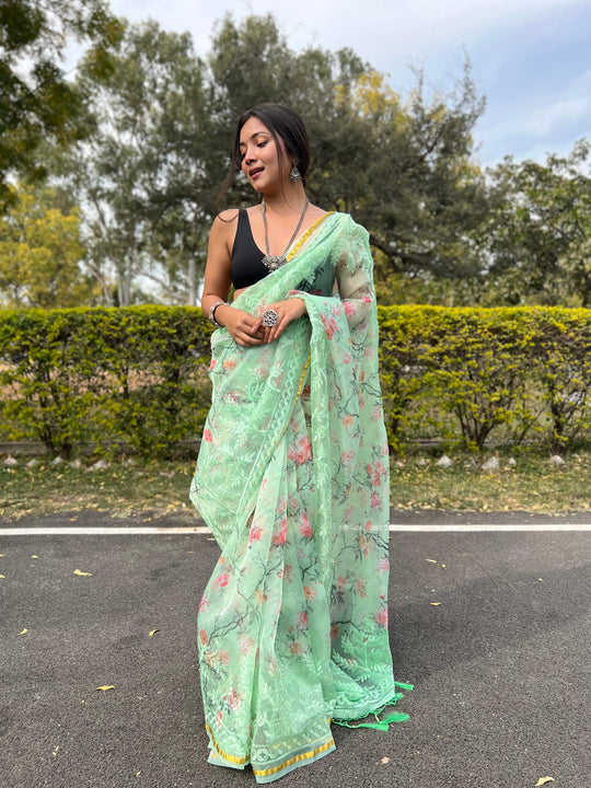 organza saree